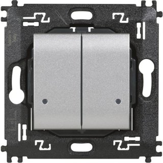 BTicino Double wireless Light switch with 2 buttons to control 2 different connected devices for Lights. — NT4003DCW