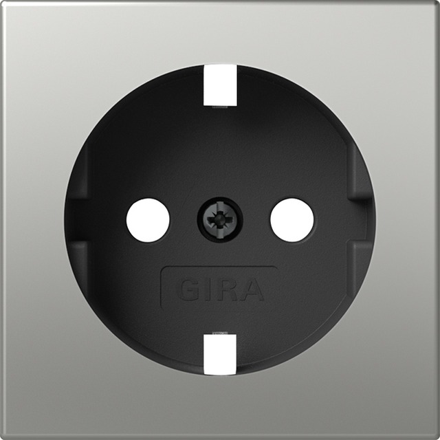 Gira sp.pt: cov. SCHUKO sock. System 55 stainl.steel — 4920600