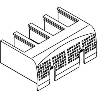 BTicino Terminal cover M1 160 version 4P with rear terminals — M7C02