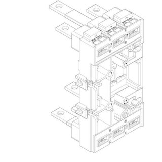 BTicino Base 3P with rear terminals for M4 630 plug-in/draw-out version — M7B15