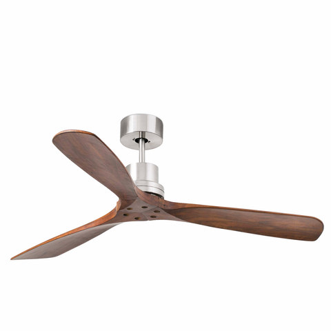 Faro Barcelona LANTAU L Matt nickel/walnut fan — manufacturer representative image