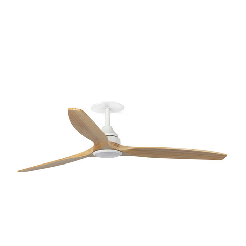 Faro Barcelona ALO RECESSED LED L Ceiling fan white/pine 20W SWT — manufacturer representative image