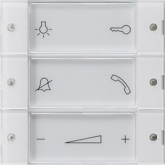 Gira Operating button top unit for home station pure white glossy — 850003