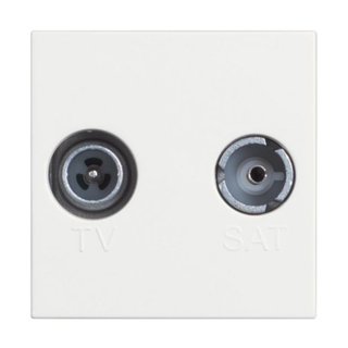 BTicino TV socket terminal demixed coaxial socket -10dB attenuation, for centralized TV systems — RW4217M2P10