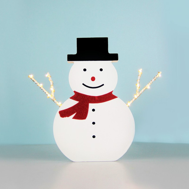 ACA Lighting "WOODEN SNOWMAN" 12 ΜΙΝΙ LED WW COPPER SILVER WIRE STRING LIGHTS WITH BATTERIES (2ΑΑ) IP20 17X2.3X16CM — X05121107