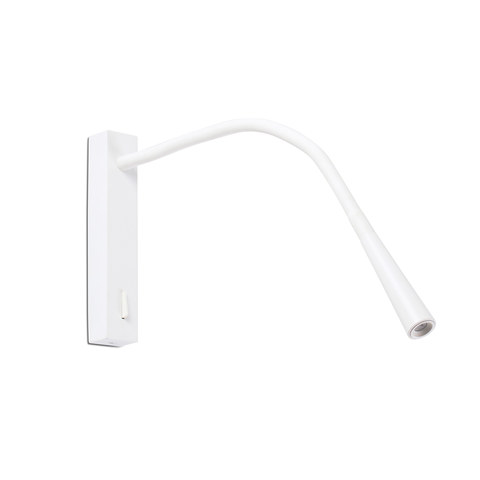 Faro Barcelona FLIN White wall lamp with reading light — manufacturer representative image