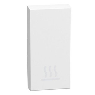 BTicino lightable key cover with heater symbol, 1 module white, rocker — YW4915P