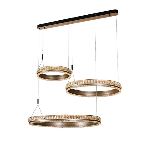 ACA Lighting MANOLO -PENDANT LAMP ROSE GOLD METAL LED SMD 90W CCT 2700K-3000K-4000K 7200LM IP20 — manufacturer representative image