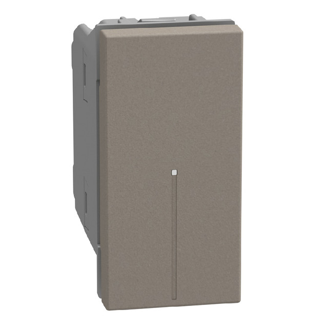 BTicino 4-way switch 1P 10AX 1 module stone, axial, lightable, screw & plate terminals — YG4054