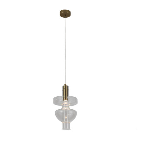 ACA Lighting PENDANT LAMP GOLD METAL + GLASS COB 5W 3000K 450LM IP20 — manufacturer representative image