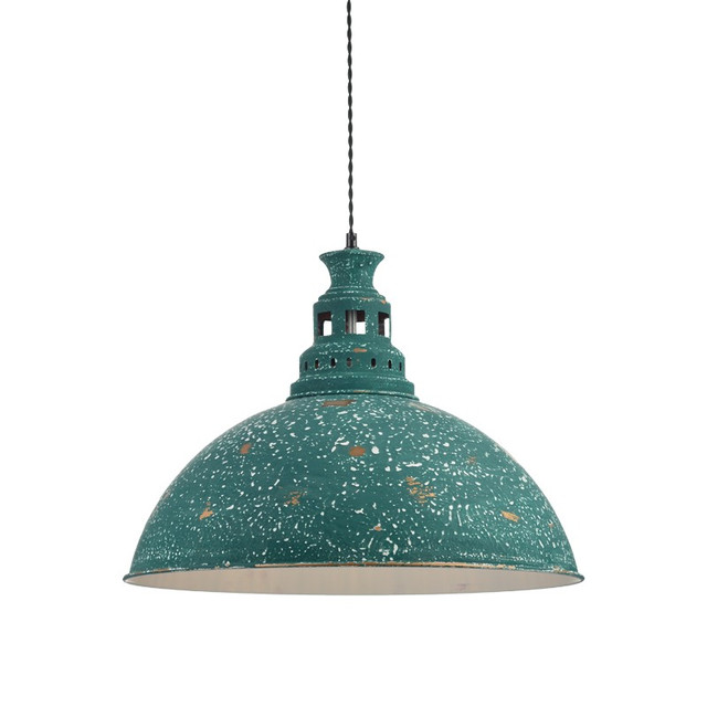 ACA Lighting PENDANT 1ΧΕ27 METALIC GREEN ANTIQUE Φ50ΧΗ145CM NEVADA — KS198450PTR