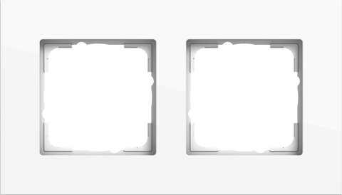 Gira Esprit cover frame aluminium pure white glossy (lacquered) aluminium pure white glossy (lacquered) — 0212403