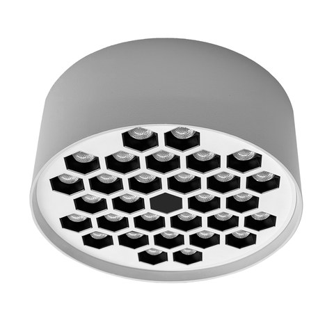 ACA Lighting Surface Honeycomb Light - 20W White With Black Reflector/Ra>80/2600lm/3000K — manufacturer representative image