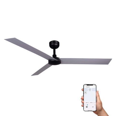 Faro Barcelona CRUISER XL Black/aluminium fan TUYA — manufacturer representative image