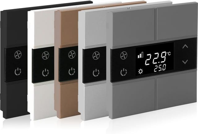 EAE Rosa Pictus Metal 1-Fold Thermostat – Anthracite, No Icons