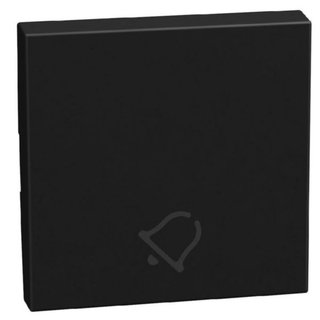 BTicino lightable key cover with bell symbol, 2 modules dark, rocker — YD4915DM2