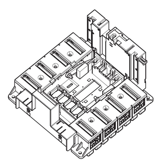 BTicino Base 3P with front terminals for M5 1600 draw-out version — M7B25