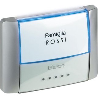 BTicino Pushbutton with name plate 10A 250Vac with led — 26108T