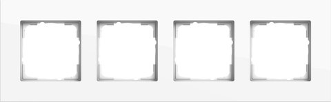 Gira Esprit cover frame aluminium pure white glossy (lacquered) aluminium pure white glossy (lacquered) — 0214403