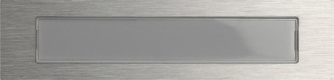Gira System 106 call button w. inscription space stainless steel — 5547920