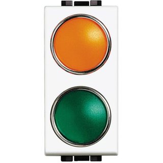 BTicino Lamp carrier with Lights orange/green — N4372AV