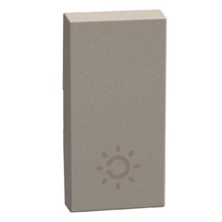 BTicino lightable key cover with lamp symbol, 1 module stone, rocker — YG4915A