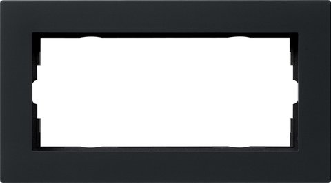 Gira E2 cover frame for flat installation black matt (lacquered) black matt (lacquered) — 1002095