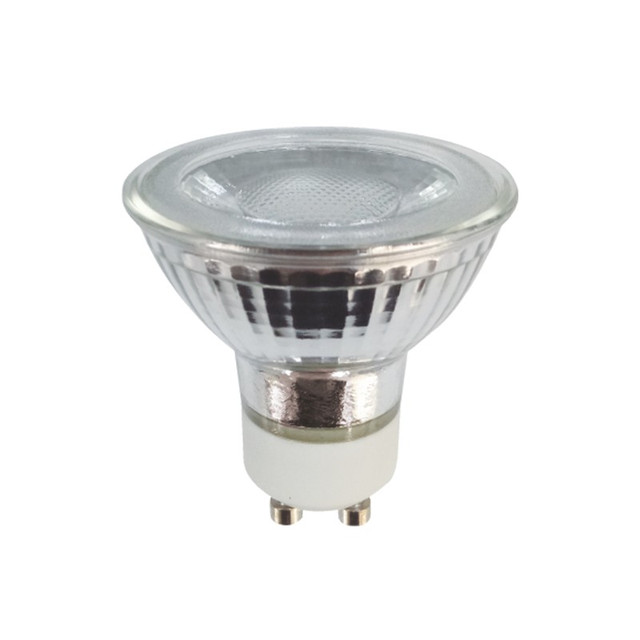 ACA Lighting LED SMD GU10 7W 3000K 230V AC 600LM RA80 30000H 38° GLASS — 7WGU10CWWGL