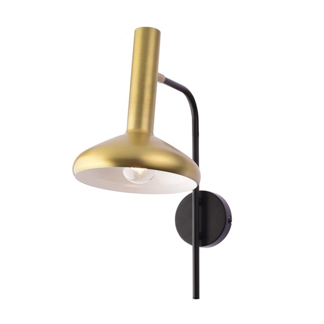 ACA Lighting NETTO WALL MOUNTED LIGHTING 1ΧE27 BRASS+BLACK 32Χ20X41CM SHERLOCK — AR4181W41BB