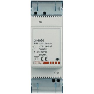 BTicino Additional 2 DIN Power supply — 346020