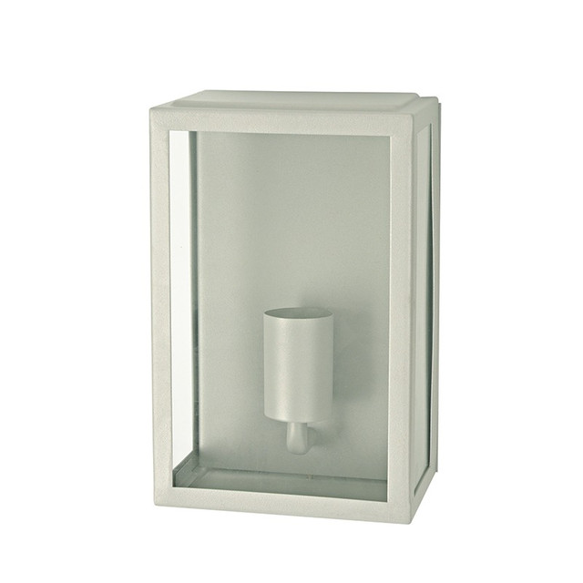 ACA Lighting SAND GREY WALL LUMINAIRE CELIA MINI 1XE27 IP44 WITH CLEAR GLASS — CELIAM1WG