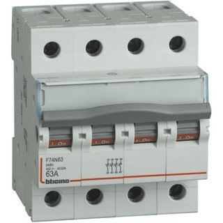 BTicino Disconnector - In=63A - 4P - 4 modules — F74N63