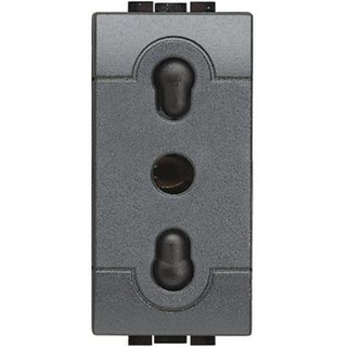 BTicino Socket 2P+T 10/16A 250 Vac - shielded tulip contacts — L4180