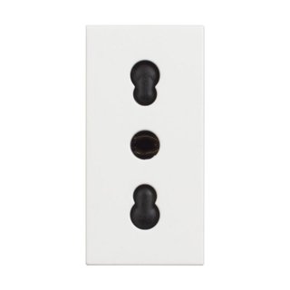 BTicino Italian standard socket 2P+E 16 A 250 Vac - center distance 19 mm and 26 mm — RW4180