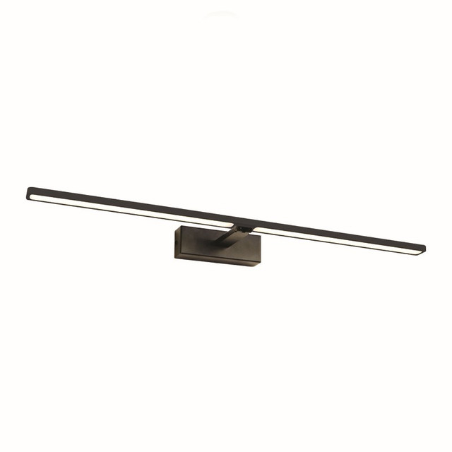 ACA Lighting WALL MOUNTED LIGHTING LED 12W 3000K 780LM PALMA BLACK METALLIC IP44 66,5X14,5X5CM — PN15LEDW67BK