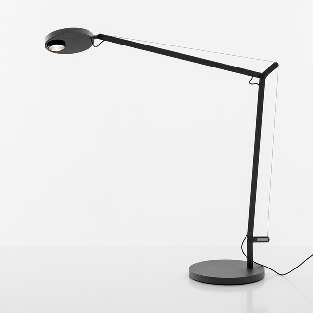 Artemide Demetra Professional Table - Movement Detector - 3000K - Body Lamp - Anthracite Grey — 1740010A — manufacturer representative image
