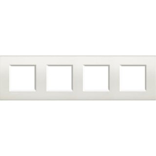 BTicino Square cover plate 2x4P 71mm White — LNA4802M4BI