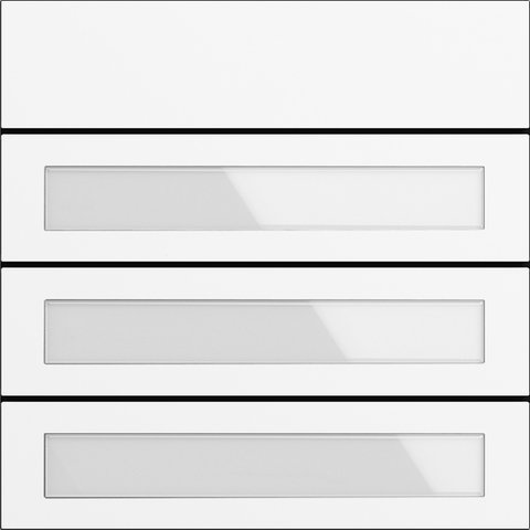 Gira System 106 call-button module traffic white (laquered) 3-gang — 5533902