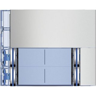 BTicino Sfera New Cover plate for 4 Pushbutton on double column - Allmetal — 352141