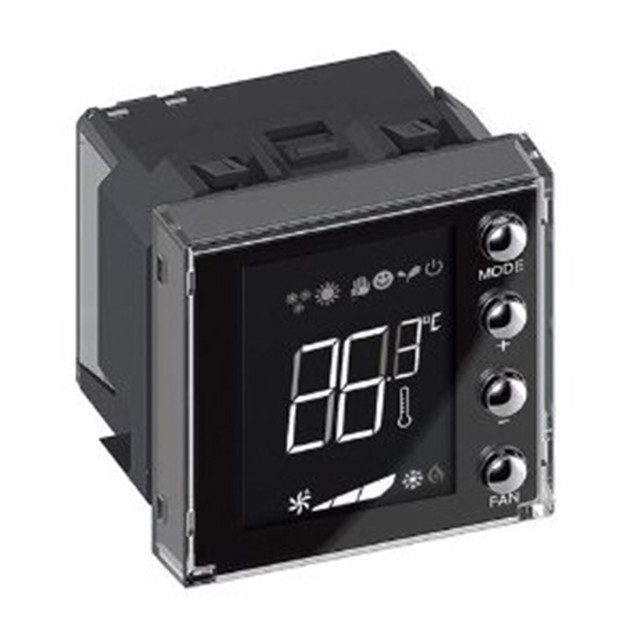 BTicino Flush mounted thermostat with backlit display for the management of different types of systems. — LN4691