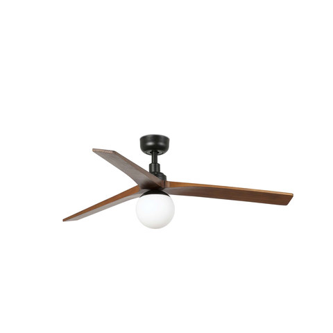 Faro Barcelona KLIM M Black/walnut fan E27 — manufacturer representative image