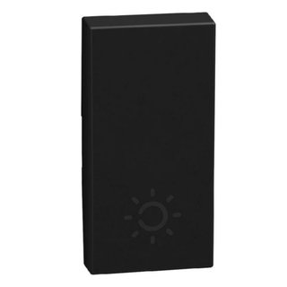 BTicino lightable key cover with lamp symbol, 1 module dark, rocker — YD4915A