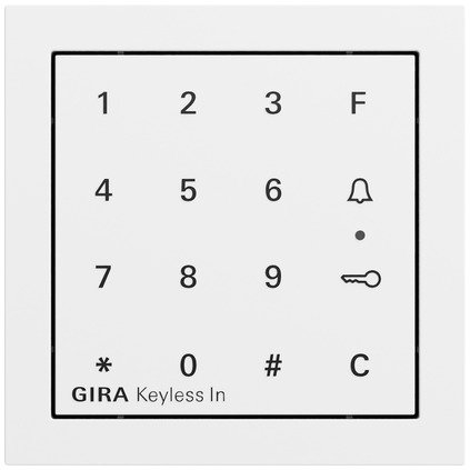Gira Keyless In Keypad pure white matt (lacquered) System 70 — 260572