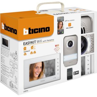 BTicino 7" White finish EASYKIT Wifi with DIN power supply — 310914