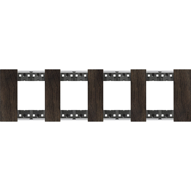 BTicino 2x4P 71mm Living Now plate — KA4802M4LG