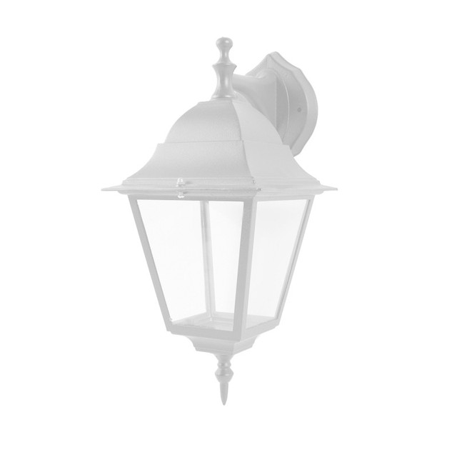 ACA Lighting WALL LATERN LAMP WHITE SQUARE DOWN 193X330 RAL C3619M — HI6042WMS