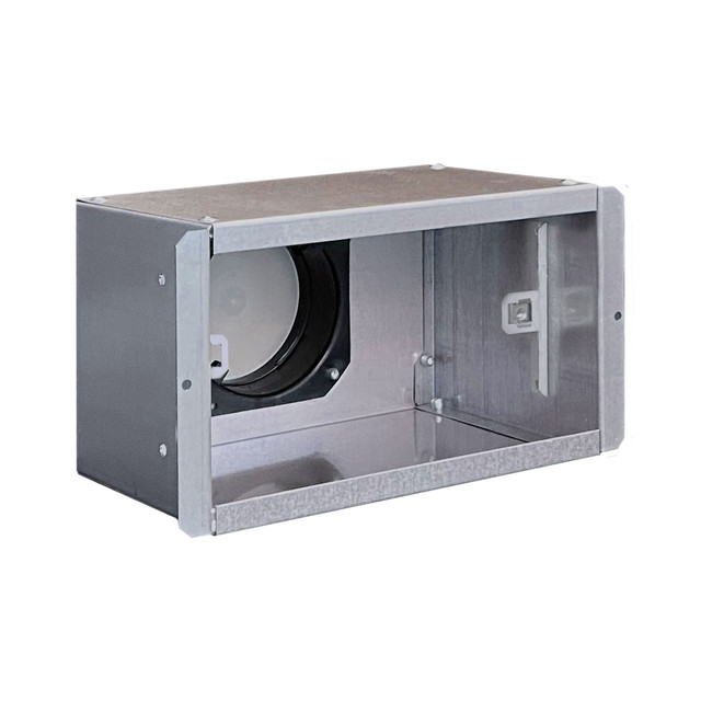 AVE Adjustable outlet plenum in galvanised steel for grilles – 1 rear outlet d75/63mm — VNXI63PMS/200L