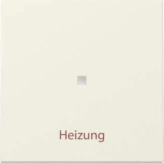 Gira Rocker with control window and imprint “Heizung Ein/Aus” cream white glossy — 367801