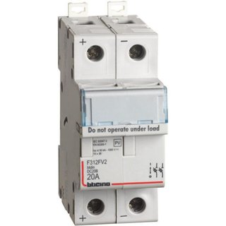 BTicino Fuse carrier 2P for photovoltaic - Vn= 1000Vdc — F312FV2