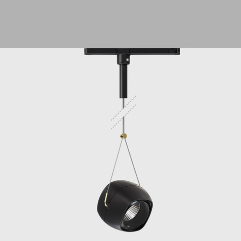 iGuzzini Newfo pendant for Mains Voltage track Ø116 mm — 892E — manufacturer representative image